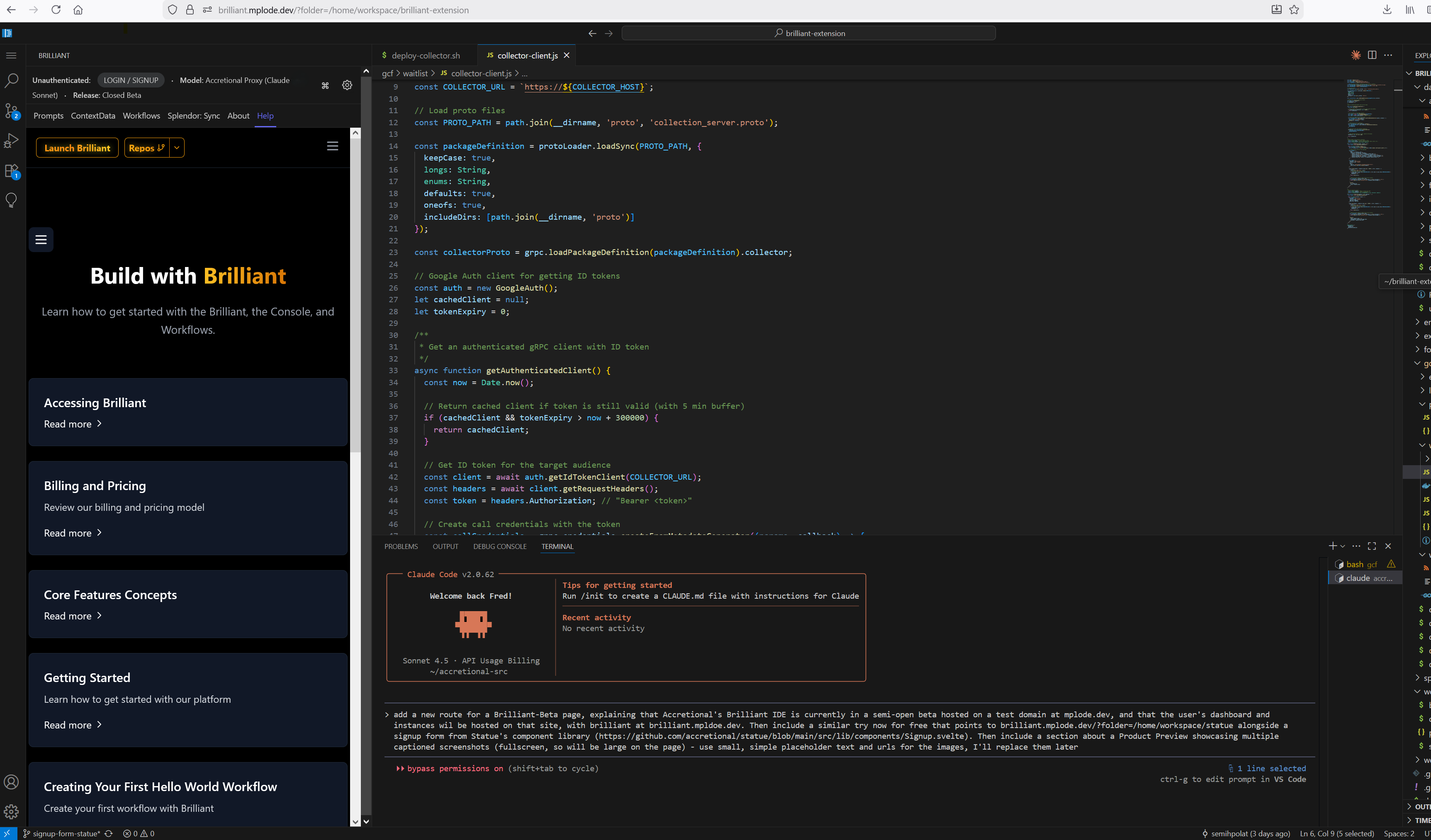 Browser VSCode with Terminal Agents